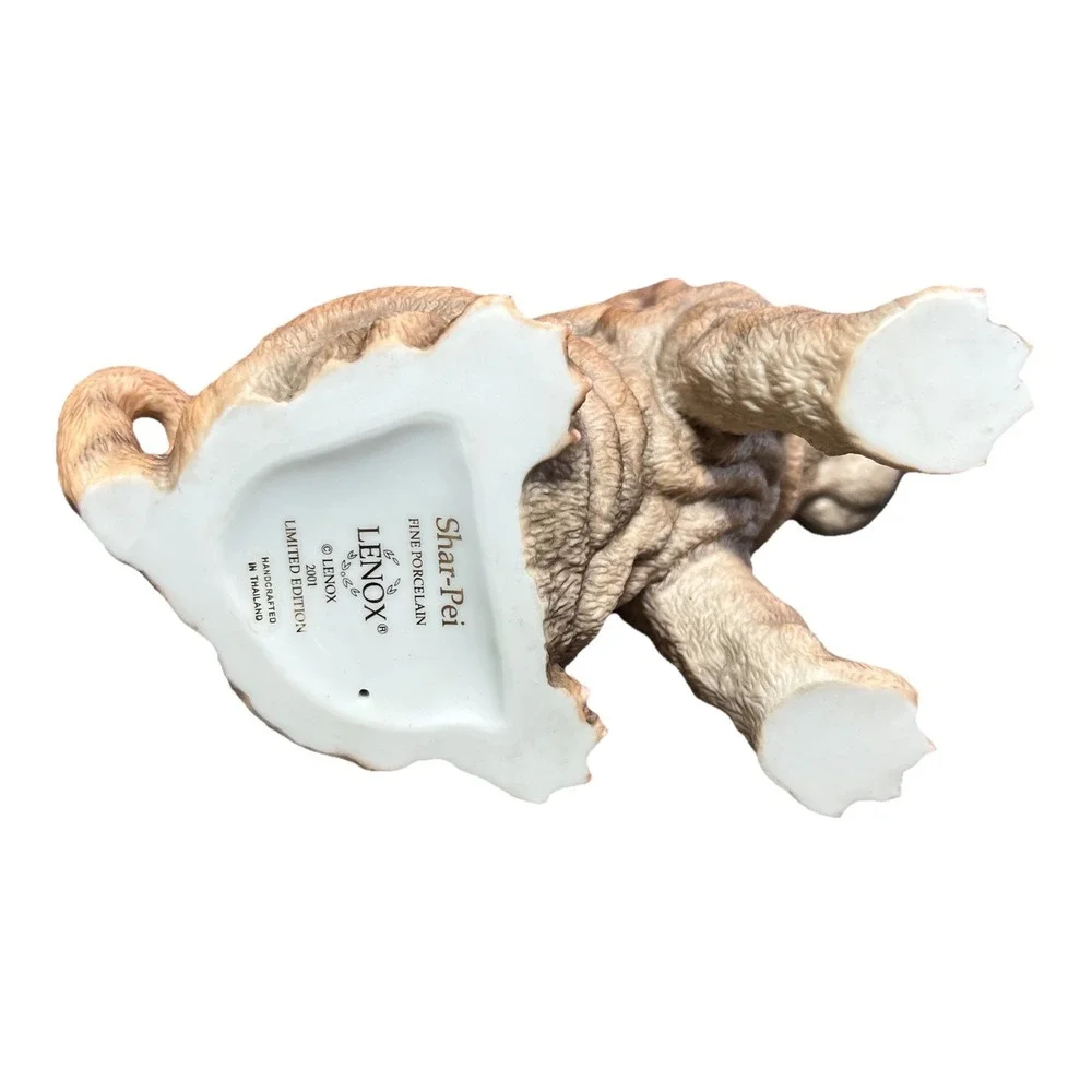 Vintage Lenox‎ Shar-pei Dog Figurine Porcelain Dog Limited Edition 2001 Sharpei
